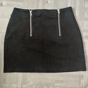 Forever 21 Black Mini Skirt with Zipper Details